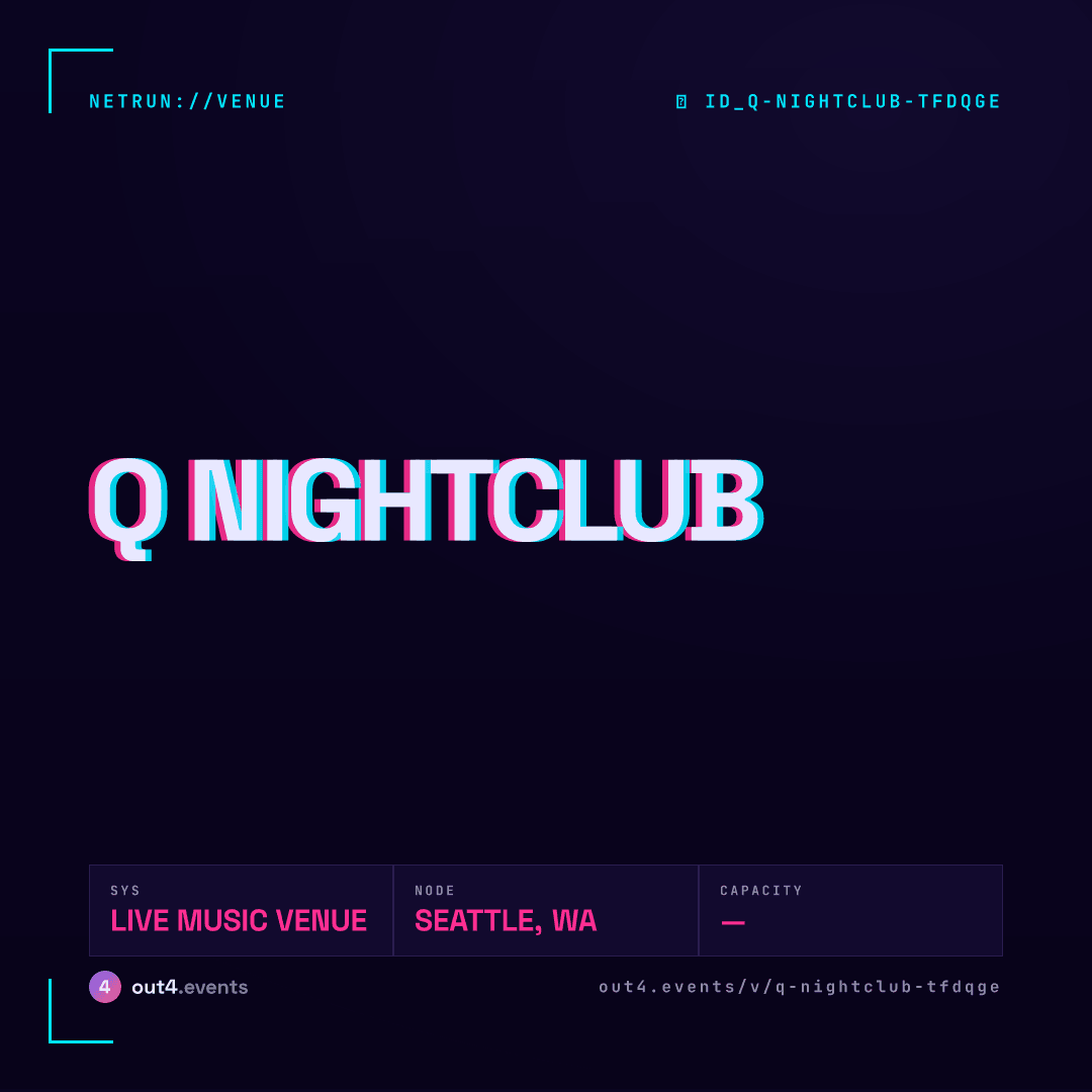 An actual rendered share card in the Cyberpunk vibe — a show at Parké Diem